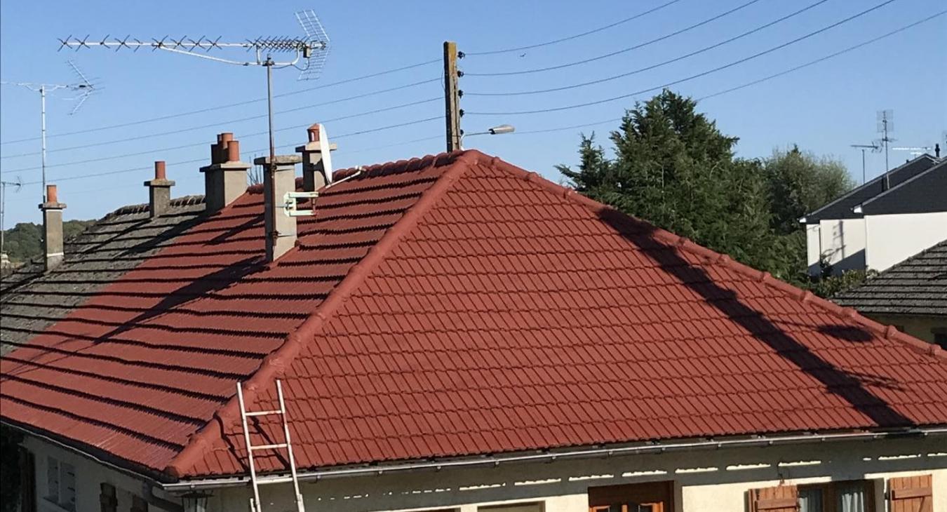 Nettoyage et peinture de toiture